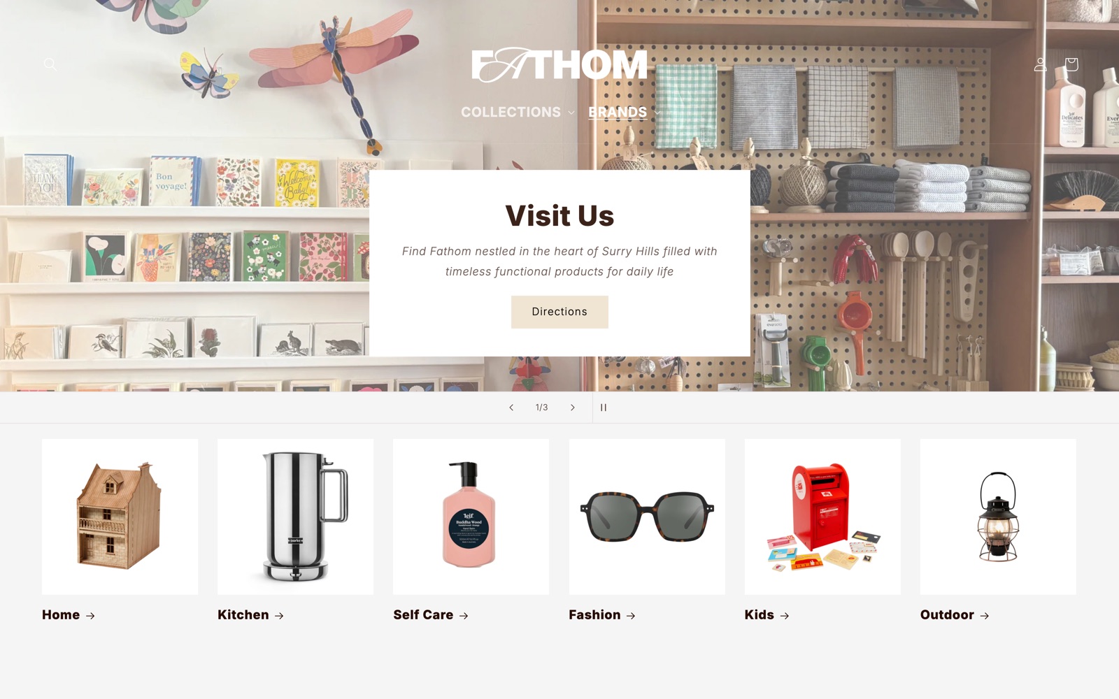 Fathom homepage — Australian cookware and tableware storefront